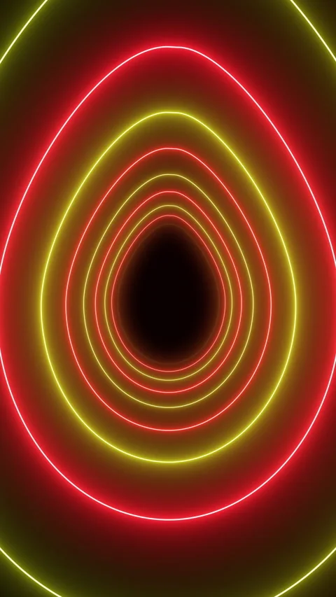 Vertical video animation of many Easter eggs in neon red and neon yellow. Stock Footage 329018341