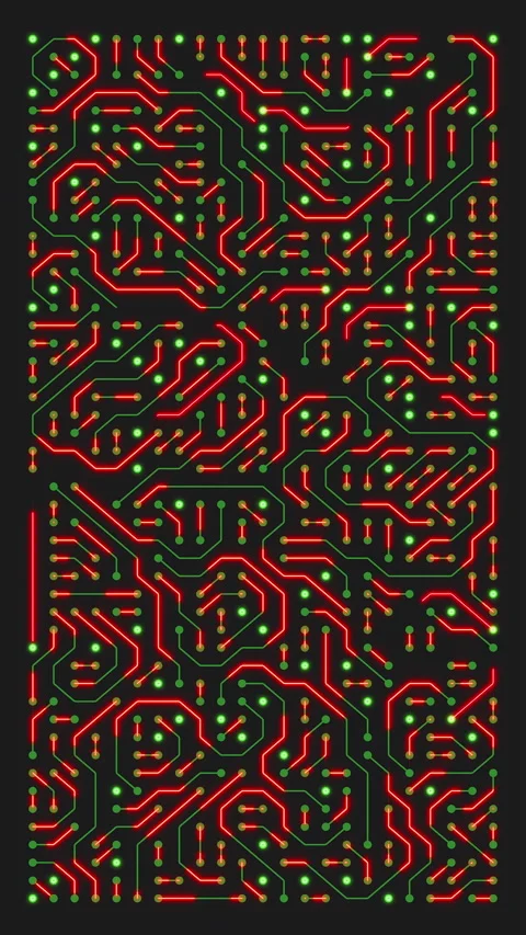 Vertical video animation of a printed circuit board. Stock Footage 309015128