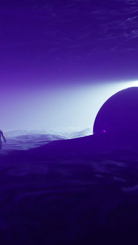 vertical video animation - Sci-fi landsc... | Stock Video | Pond5