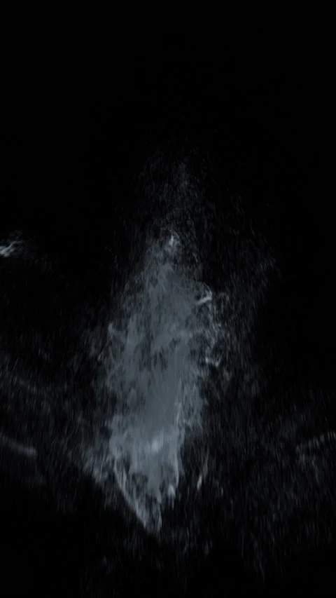 Vertical video animation - Water splash, underwater explosion or object hit.. Stock Footage 232769299
