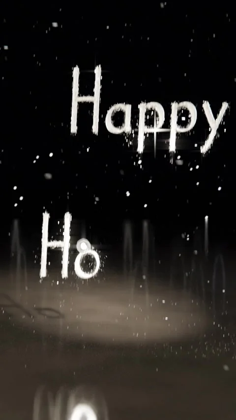 Vertical video: Appearing glowing cursor tracing chalky Happy Holidays greeting Video stock 348564203
