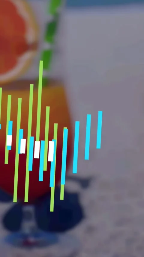 Vertical video: Audio bars appearing after brief pause expanding and hiding Stock Footage 334128130