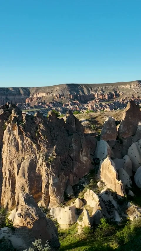 Vertical video Awesome aerial view of Goreme Historical National Park in Stock-Footage 222298798