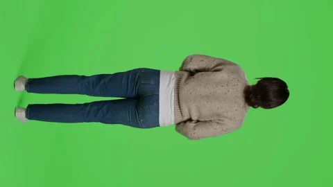Vertical video: Back view of angry model... | Stock Video | Pond5