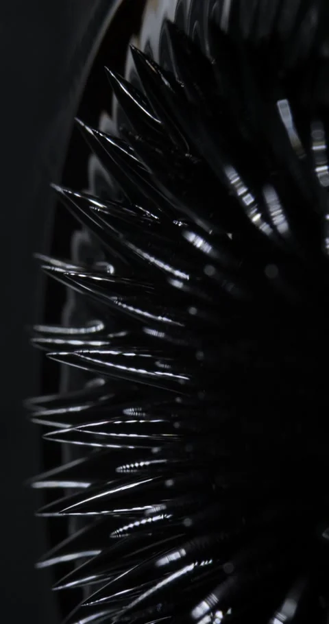 Vertical video background, magnetic substance. Magnetic fluid. Ferrofluid. Black Stock Footage 277593545