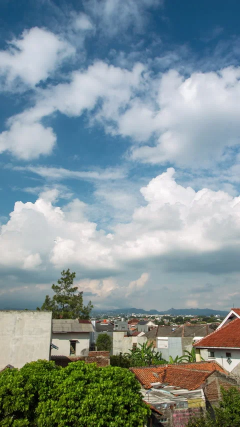 Vertical video - Bandung Clouds Timelapse Stock Footage 280343106
