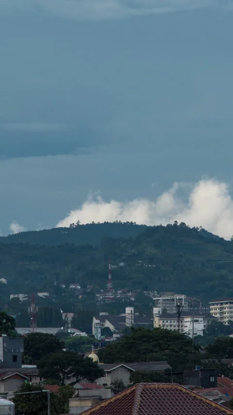 Vertical video - Bandung Clouds Timelapse Stock-Footage 304901534
