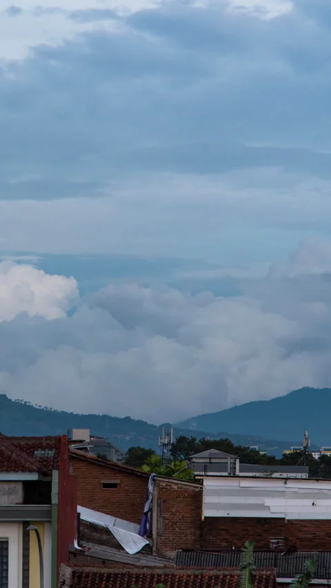 Vertical video - Bandung Clouds Timelapse Stock Footage 304901620