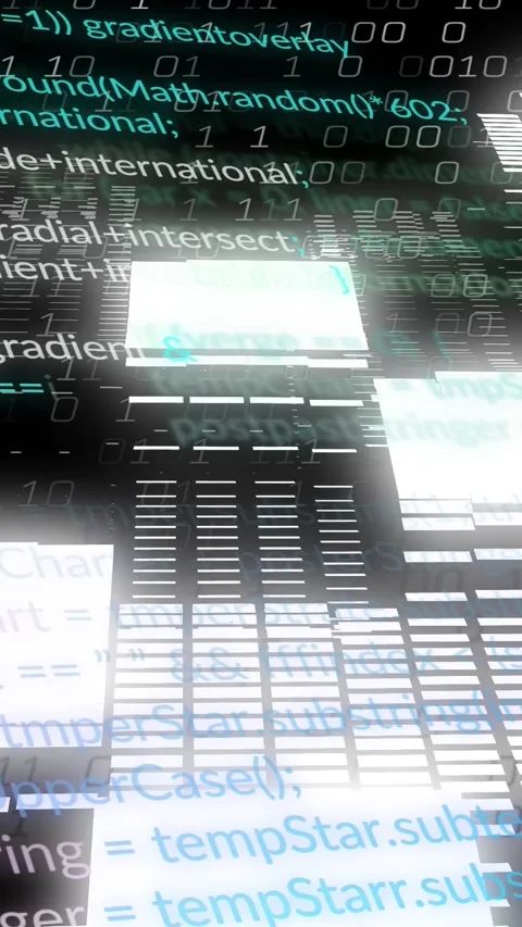 Vertical video: Bar-grid display starting on pulse, pulsing, scrolling, showing Stock Footage 329552725