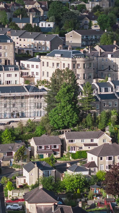 Vertical Video of Bath, Vertical Aerial View Shot, day Stock Footage 270765871