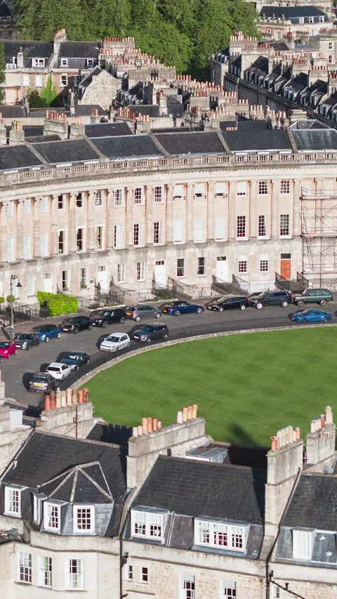 Vertical Video of Bath, Vertical Aerial View Shot, day Stock Footage 270765967