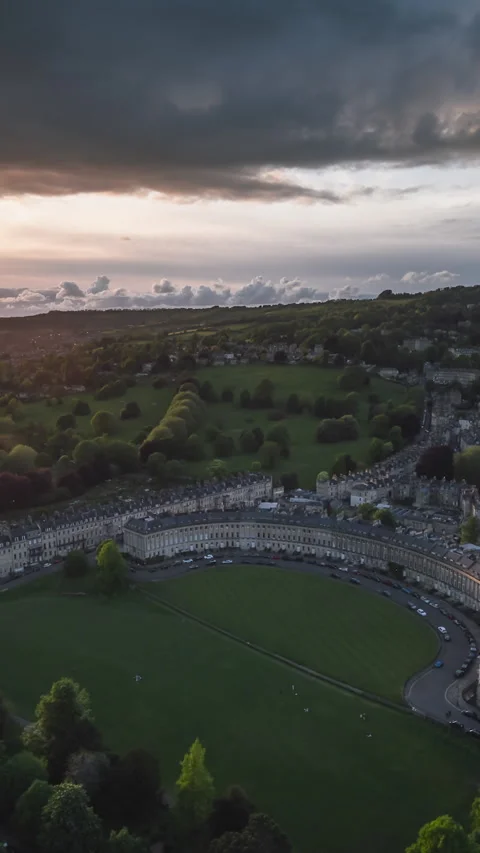 Vertical Video of Bath, Vertical Aerial View Shot, day Stock Footage 270766344