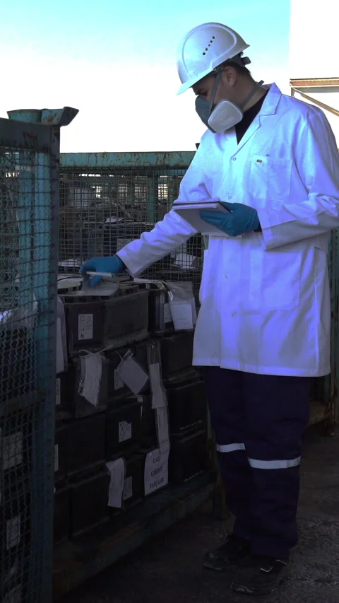 Vertical video Battery recycling 動画素材 310051541
