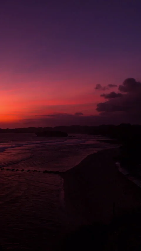 Vertical video - Beach Sunset Timelapse Stock Footage 280062416