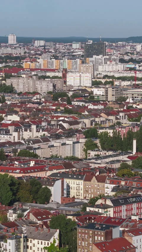 Vertical Video of Berlin, Germany, Vertical Aerial View Shot Stock Footage 310966811