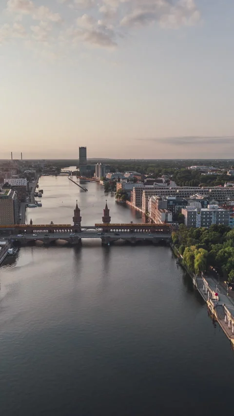 Vertical Video of Berlin, Germany, Vertical Aerial View Shot Stock Footage 311062060