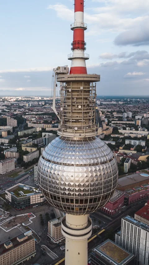 Vertical Video of Berlin, Germany, Vertical Aerial View Shot Video stock 311062322