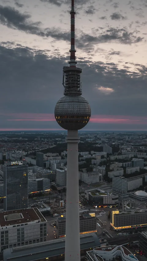 Vertical Video of Berlin, Vertical Aerial View Shot, day Stock Footage 267822158