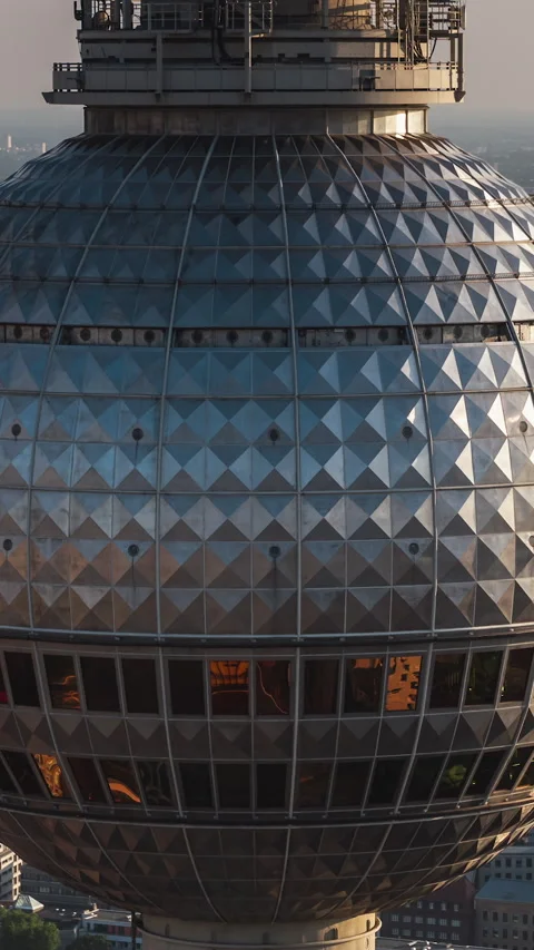 Vertical Video of Berlin, Vertical Aerial View Shot, sunset, sunrise, day Stock Footage 270773352