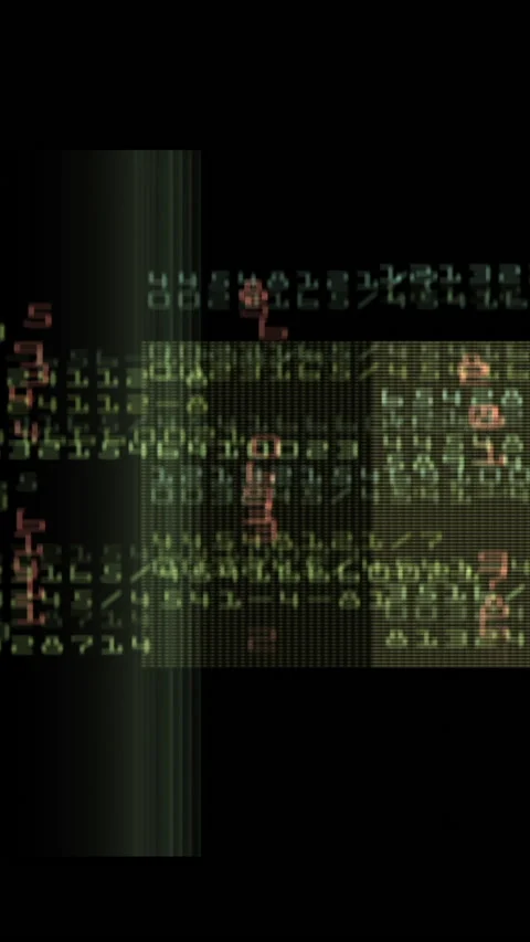 Vertical video - Binary Computer Code Background Stock Footage 228585835
