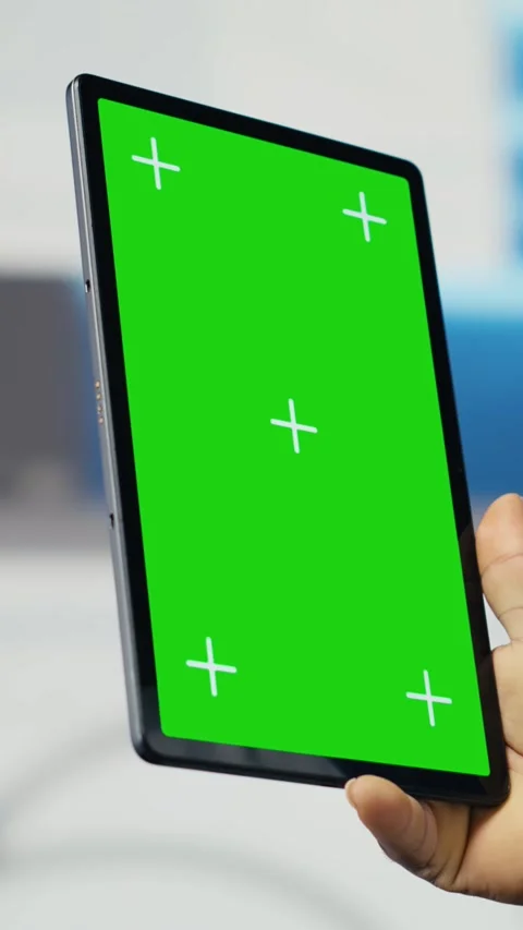 Vertical Video Black tech savvy programmer uses chroma key screen from Stock Footage 312176477