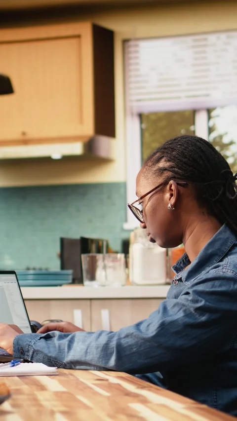 Vertical Video Black woman programmer developing web code and software systems Stock Footage 344529699