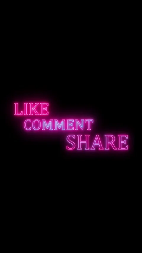 Vertical video of blue glowing like comment and share words. Glowing blue n.. Stock Footage 315491705