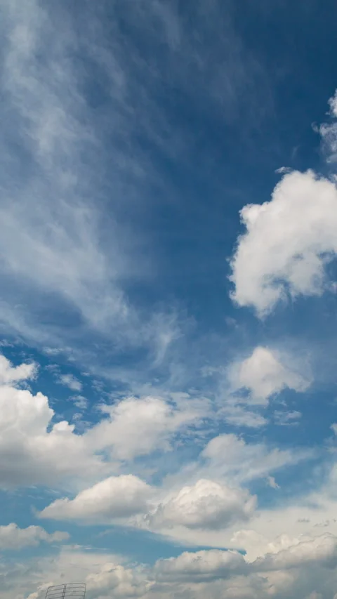 Vertical video - Blue Sky Timelapse Stock Footage 280133423