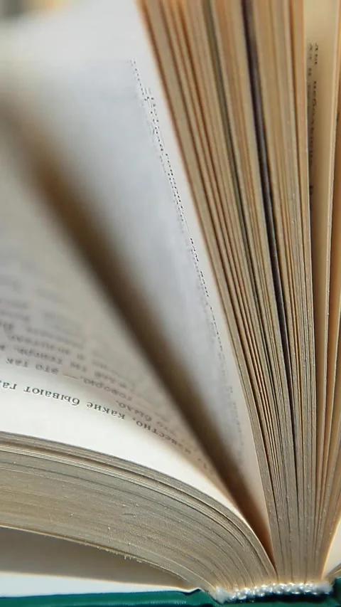 Vertical video of book page Stock Footage 244927021