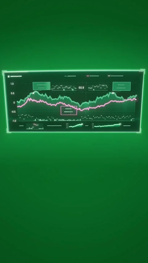 Vertical video: Boot starting holo panel centering showing pink teal data lines Stock Footage 348246298