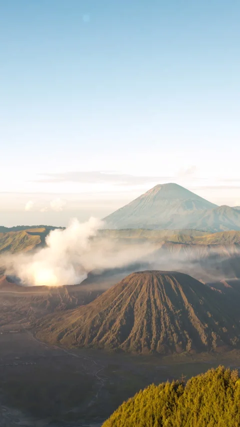 Vertical video - Bromo Mount Timelapse Stock Footage 280690814