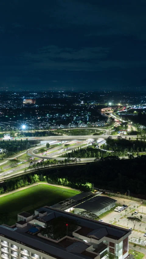 Vertical video - BSD Night Timelapse Stock Footage 329057131