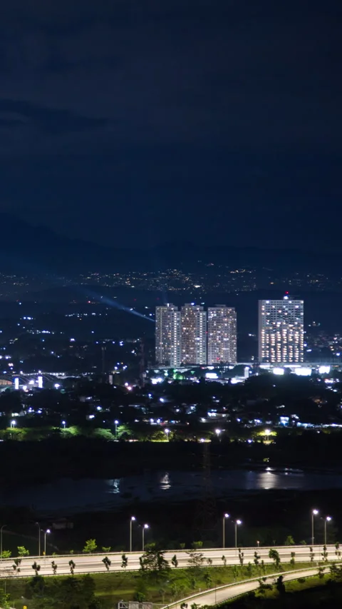 Vertical video - BSD Night Timelapse Stock Footage 329059469