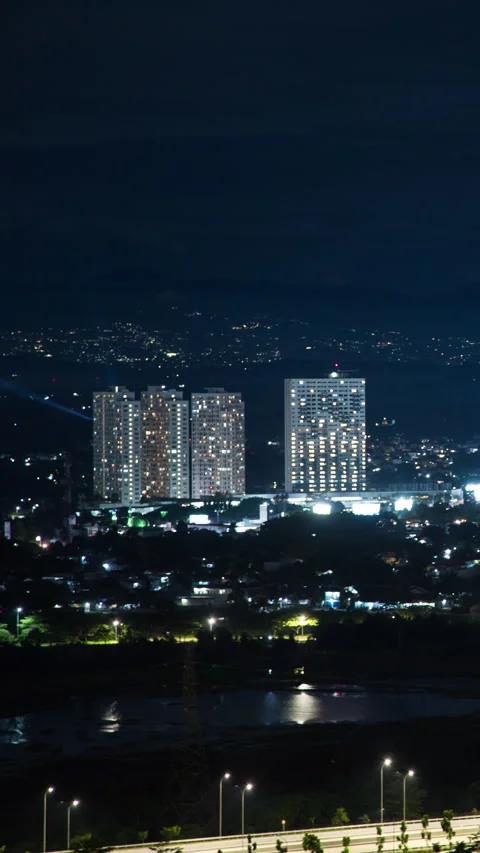 Vertical video - BSD Night Timelapse Stock Footage 329059814