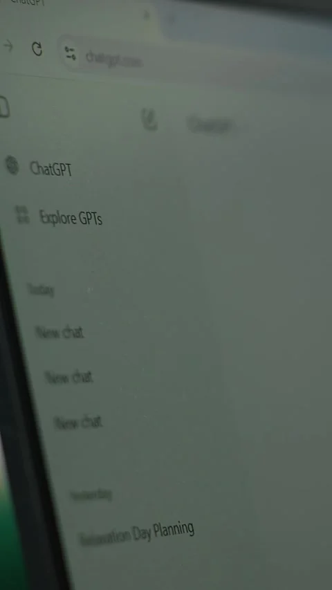 Vertical Video Bucharest, Romania - July 30th 2024 - Man uses futuristic AI chat Stock Footage 317409967