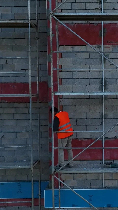 Vertical Video: Building Facade Evolution - From Old to New Stock Footage 243842182