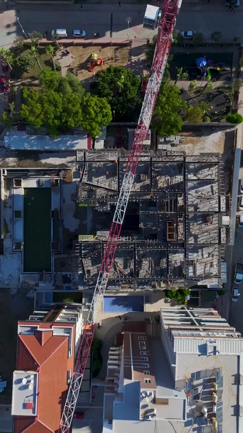 Vertical Video Building Framework and Structural Depth Video stock 341834044