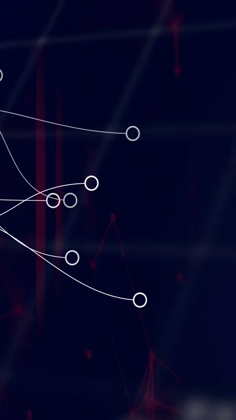 Vertical video: Cam focusing node group causing zooming out revealing globe Stock Footage 332846241