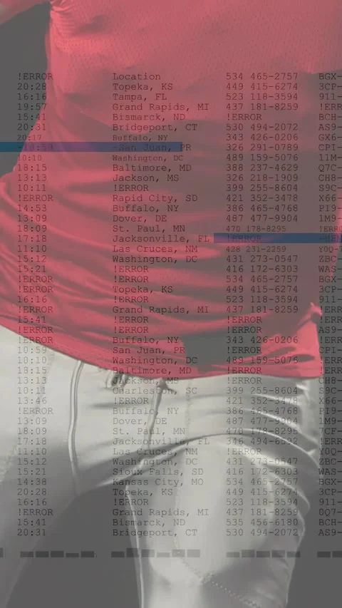 Vertical video: Cam panning up, player leaning in with helmet, data overlay Stock Footage 330794850