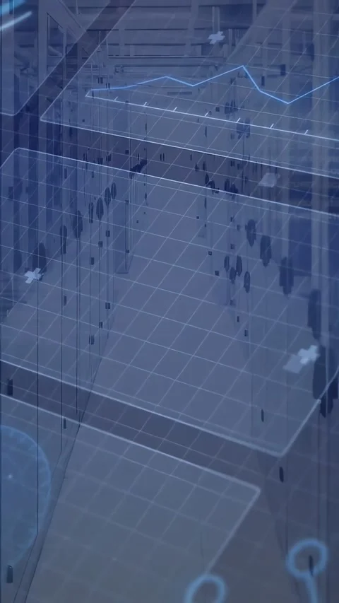 Vertical video: On camera advance center grid panel tilting code changing chart Stock Footage 334386925