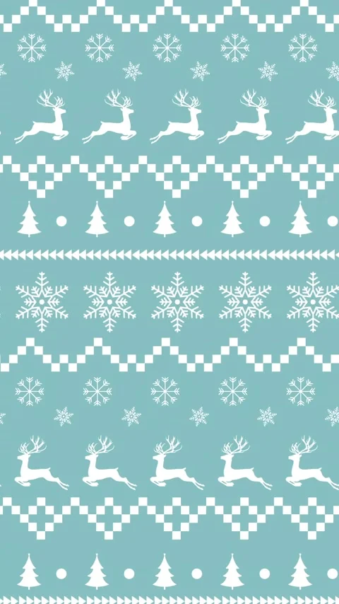 Vertical video: Camera nudging teal holiday pattern, panel sliding up slowly to Stock Footage 348491636