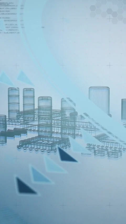 Vertical video: Camera panning and tilting, schematic shifting, chevrons moving Stock Footage 328350061