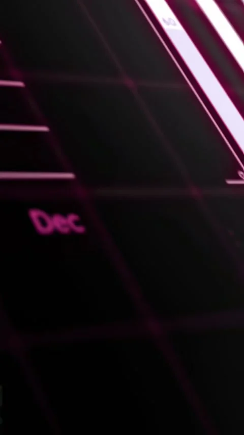 Vertical video: Camera pullback starting magenta dash revealing monthly bars, Stock Footage 331291943