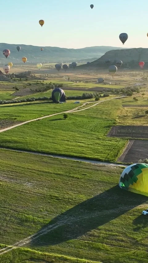 Vertical Video The Cappadocia region of Turkey is the most popular location in Stock Footage 222300053