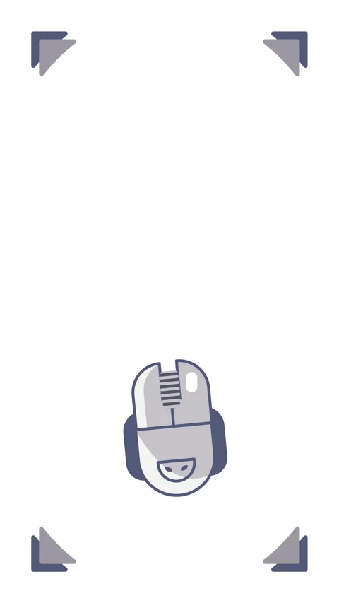 Vertical video of cartoon computer mouse on white background. Stockbeeldmateriaal 172543075