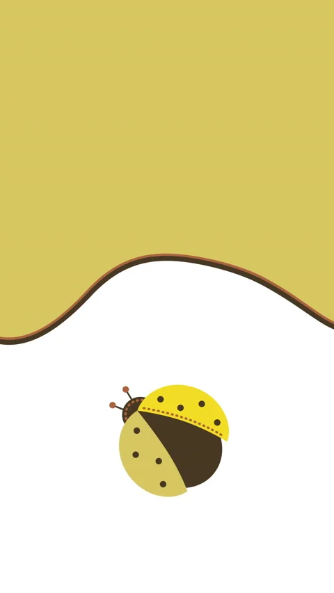 Vertical video of cartoon ladybug on white background. Stock Footage 171535148
