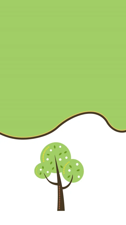 Vertical video of cartoon tree on white background. Stockbeeldmateriaal 171139044