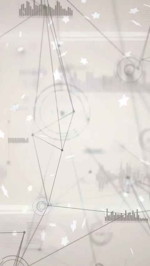 Vertical video: Center node pulsing sparking network shifting and forming open Stock Footage 329840166