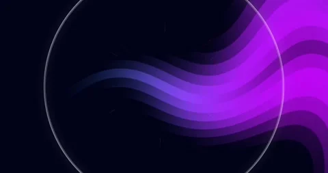 Vertical video: Center tri filling, pulsing while blue or purple waves passing Stock Footage 331108491
