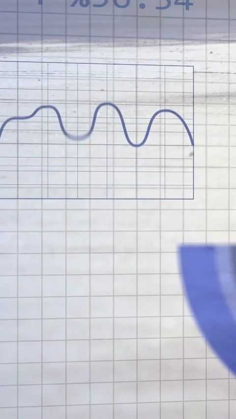 Vertical video: % change starting plot wave shifting chevron moving bits Stock Footage 334792522